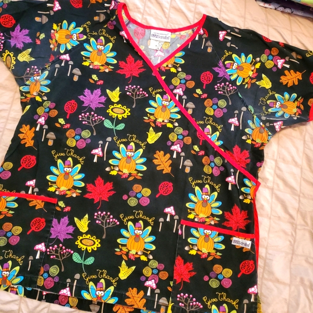 Scrub top Thanksgiving